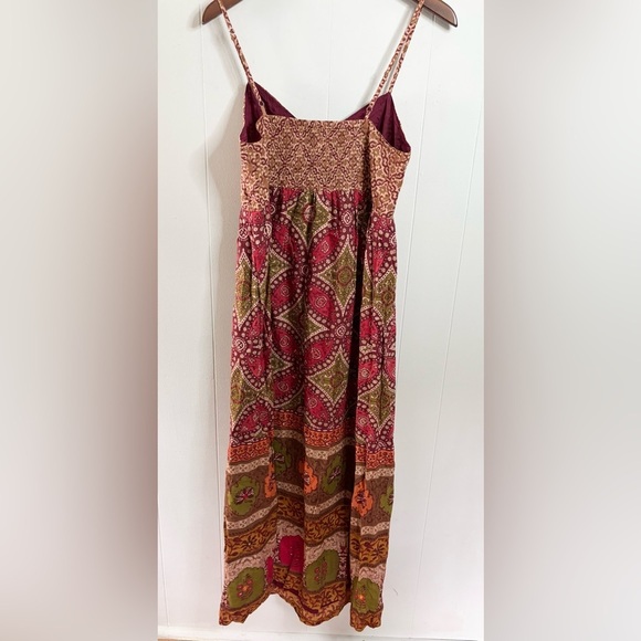 Label Ritu Kumar floral maxi dress boho beaded size SM - Picture 4 of 6